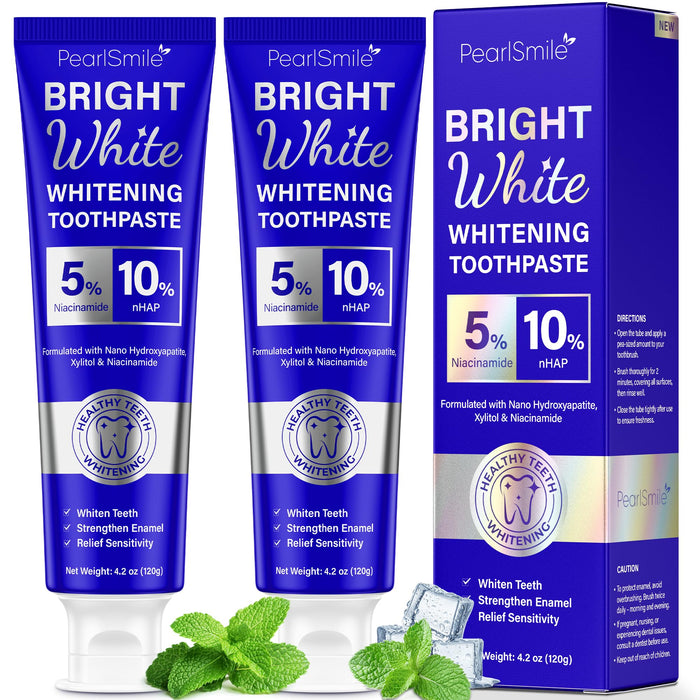 PearlSmile Toothpaste – 10% nHAp, 5% Niacinamide, Fluoride-Free