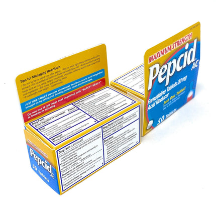 Pepcid AC Maximum Strength - 125 Tablets | Fast-Acting Heartburn Prevention & Acid Control