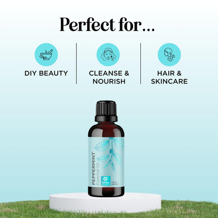 Peppermint Essential Oil – 100% Pure, Undiluted 1oz for Diffusers, Hair, Skin & Nails
