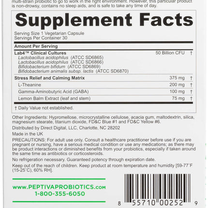 Peptiva Advanced 50 Billion CFU Probiotic – Digestive Relief & Clinically Validated Probiotic, 30ct