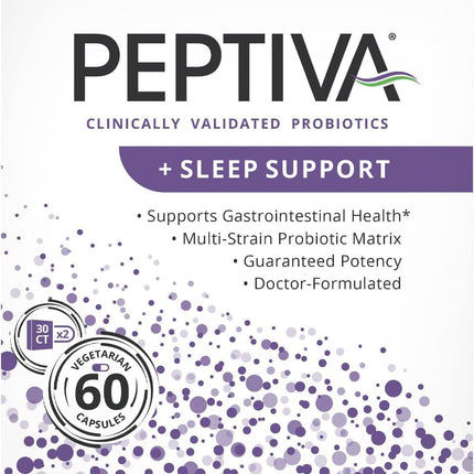 Peptiva Probiotic + Sleep (26B CFU, 60 ct) – Clinically Validated