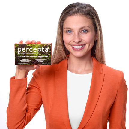 Percepta Plant-Based Memory Support – Natural Nootropic Brain Booster | 30 Day Supply
