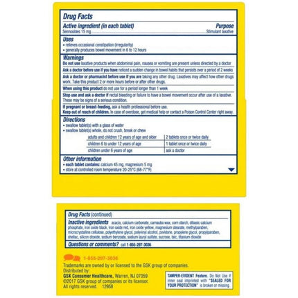 Perdiem Sennosides Stimulant Laxative Pills – Overnight Relief, 60 Count Bottles (Pack of 3)