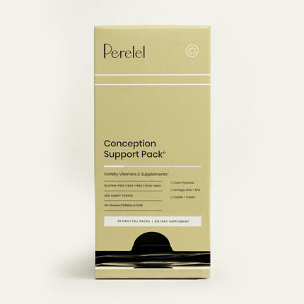 Perelel Conception Support Pack – Prenatal Multivitamin with DHA, COQ10 & Folate