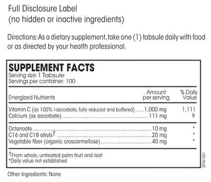 Perque Potent C Guard 1000 mg, 100 Count – Vitamin C Supplement