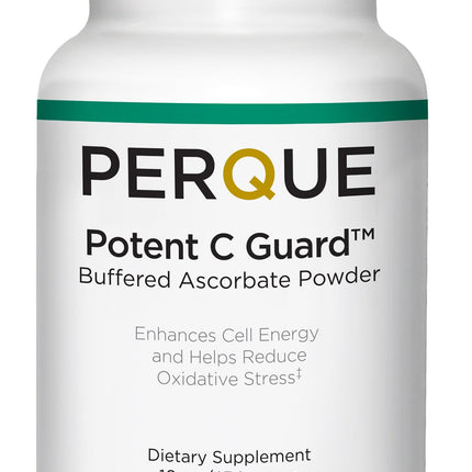PERQUE Buffered Vitamin C Ascorbate Powder - pH Balanced, Vegetarian, Allergen-Free - 16 oz
