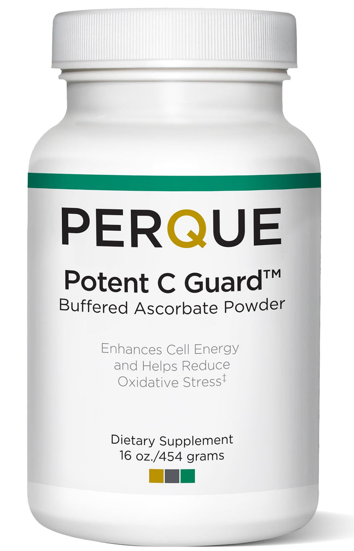 PERQUE Buffered Vitamin C Ascorbate Powder - pH Balanced, Vegetarian, Allergen-Free - 16 oz