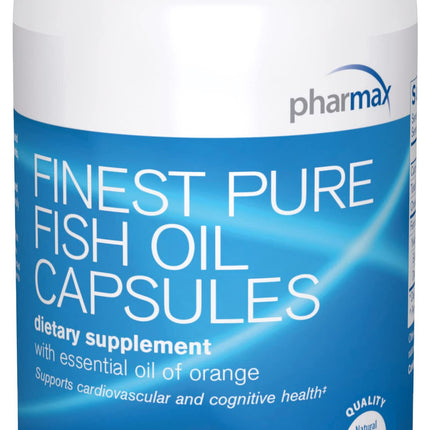 Pharmax Finest Pure Fish Oil Capsules | Supports Brain Function | 120 Capsules