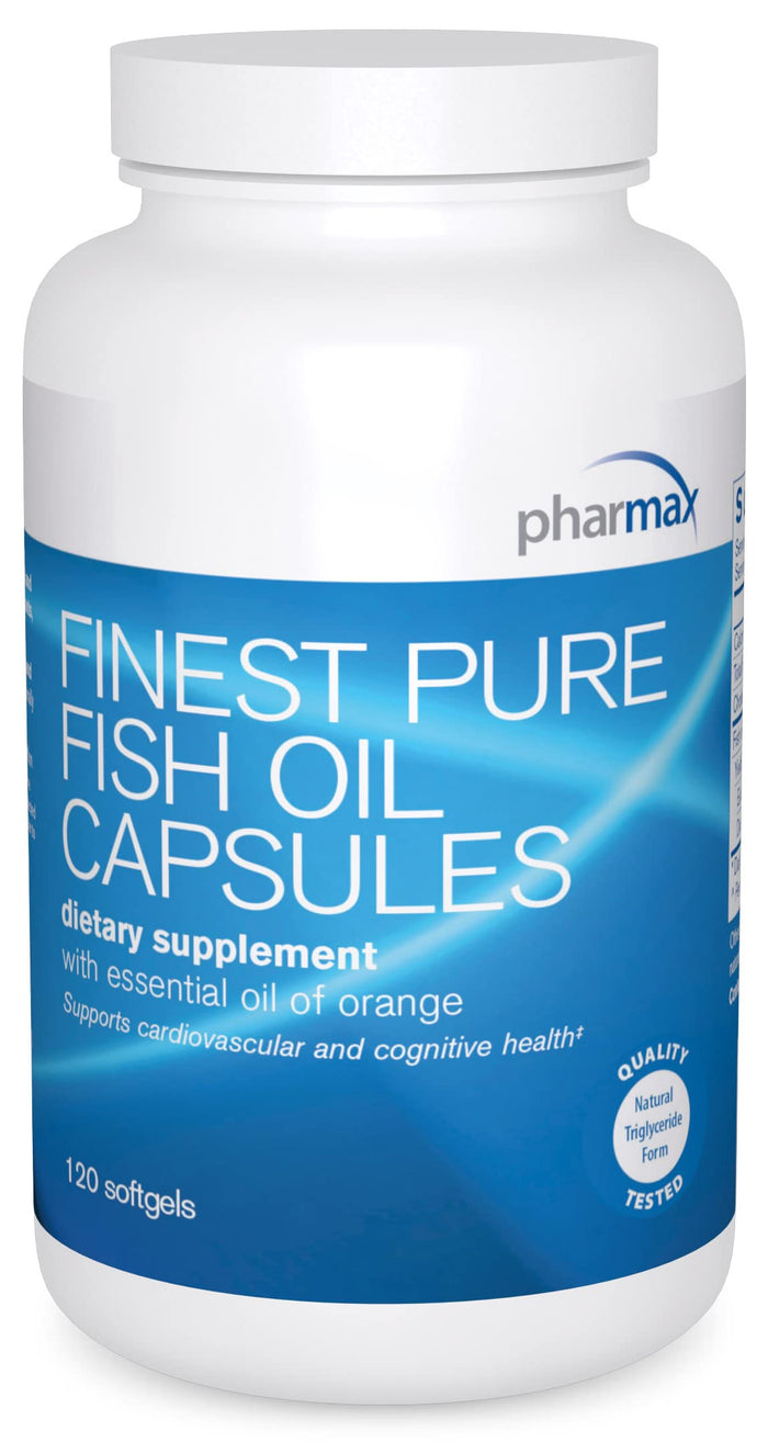 Pharmax Finest Pure Fish Oil Capsules | Supports Brain Function | 120 Capsules