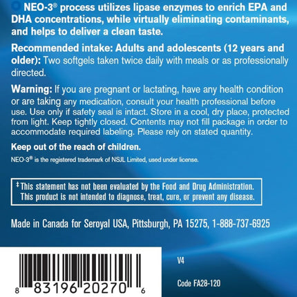Pharmax Finest Pure Fish Oil Capsules | Supports Brain Function | 120 Capsules