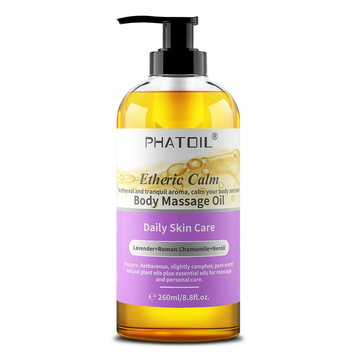 PHATOIL Etheric Calm Body Massage Oil 260 ml – Lavender, Roman Chamomile & Neroli