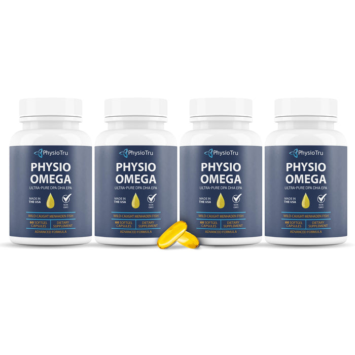 PhysioTru Physio Omega 2400mg Fish Oil – Burpless Omega-3 (EPA, DHA, DPA)
