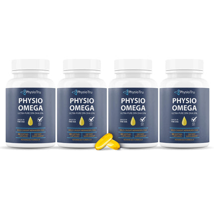 PhysioTru Physio Omega 2400mg Fish Oil – Burpless Omega-3 (EPA, DHA, DPA)
