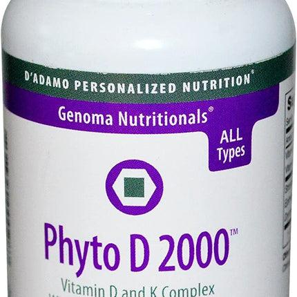 Phyto D 2000 60 Vcaps | D'Adamo Personalized Nutrition (Vitamin D3 + K2)