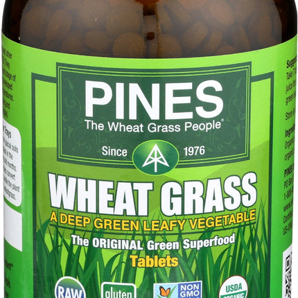 Pines Organic Wheat Grass Tablets – 1400 Count | Gluten Free, Non-GMO, Kosher, Raw, Vegan