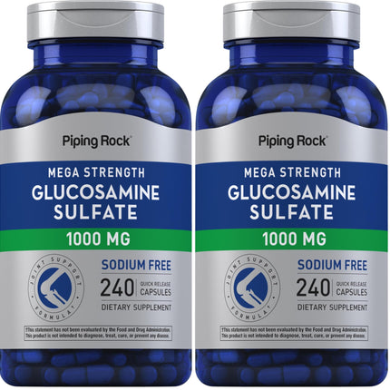 Piping Rock Glucosamine Sulfate 1000mg | 240 Capsules | Joint Support
