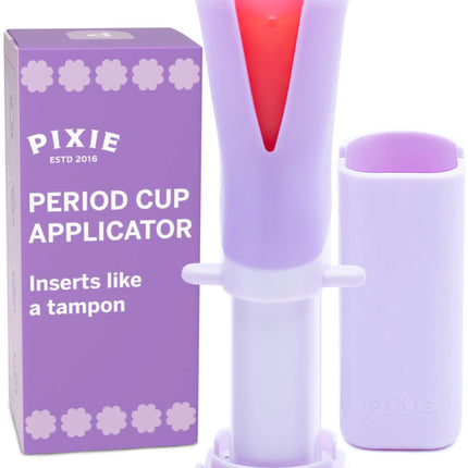 Pixie Cup Menstrual Cup Applicator — Tampon-Like Insertion, Reusable & BPA-Free