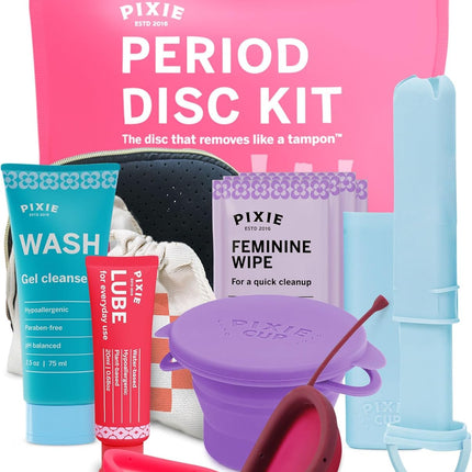 Pixie Cup Pixie Menstrual Disc Kit – Medical-Grade Silicone Starter Kit