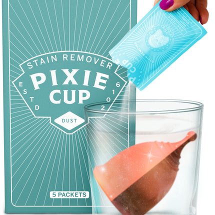 Pixie Cup Stain Remover – Natural Cleaner for Reusable Period Cups & Discs (5 Packets)
