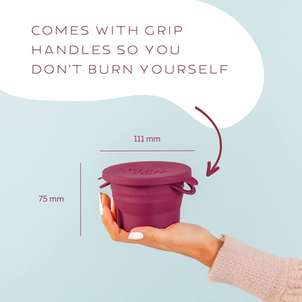 Pixie Cup Compact Sterilizer for Menstrual Cups | Microwaveable & Collapsible