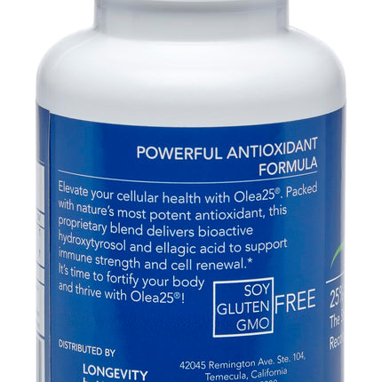 Olea25 Organic Olive Leaf Extract Capsules with Hydroxytyrosol – 90 Count | Antioxidants for Immune Support and Heart Health