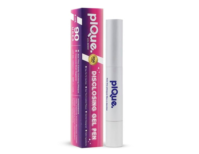 PLQUE Disclosing Gel Pen – Plaque Detector for Brushing (90 Uses)