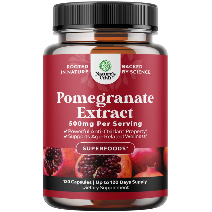 Pomegranate Antioxidant Supplement by Reds – Heart Health & Joint Support (120ct)