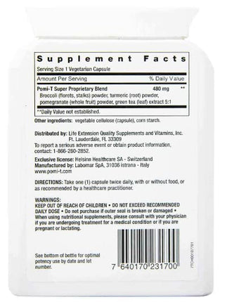 Pomi-T 60 Capsules | 1.34 oz Pack - 2 Dietary Supplement