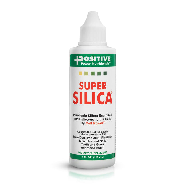 Positive Power Nutritionals Super Silica – Liquid Silica with Collagen-Boosting Silicon (4oz) for Hair, Skin, Nails & Joints