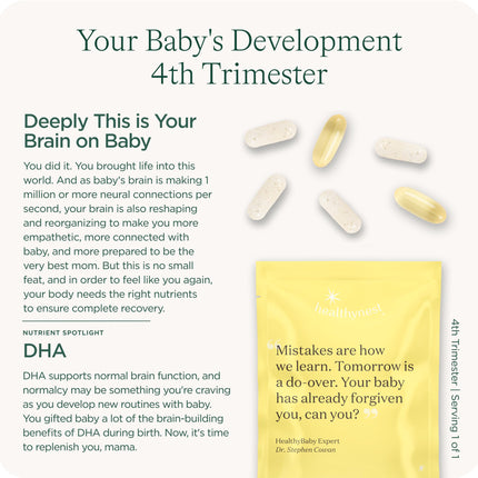 HealthyNest Postnatal & 4th Trimester Prenatal Vitamin | Made with Methylated Folate, Choline, DHA, Iron | 31 Day Supply