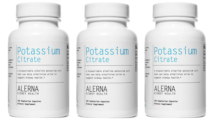 Potassium Citrate 99 mg - Supports Electrolyte Balance & Kidney Health | 300 Veg Capsules (Pack of 3)