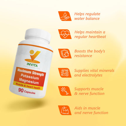 Potassium Magnesium Complex 1000 mg | High-Absorption Magnesium & Potassium Supplement for Leg & Muscle Recovery