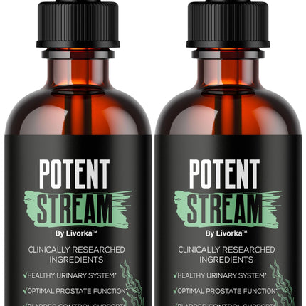 Potent Stream Drops for Men - 2 Pack | All-Natural Maximum Strength Formula