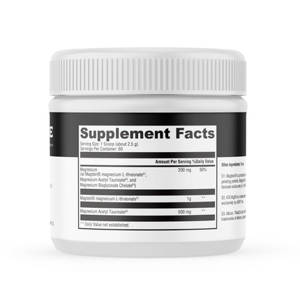 MYOXCIENCE Brain Mag | Magnesium L-Threonate Magtein & Magnesium Glycinate Powder (Unflavored) – 60 Servings
