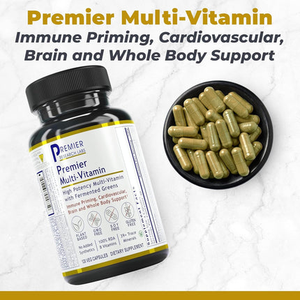 Premier Research Labs Multi-Vitamin – Immune, Brain & Heart Support | Vegan, Gluten & Soy Free | 120 Capsules