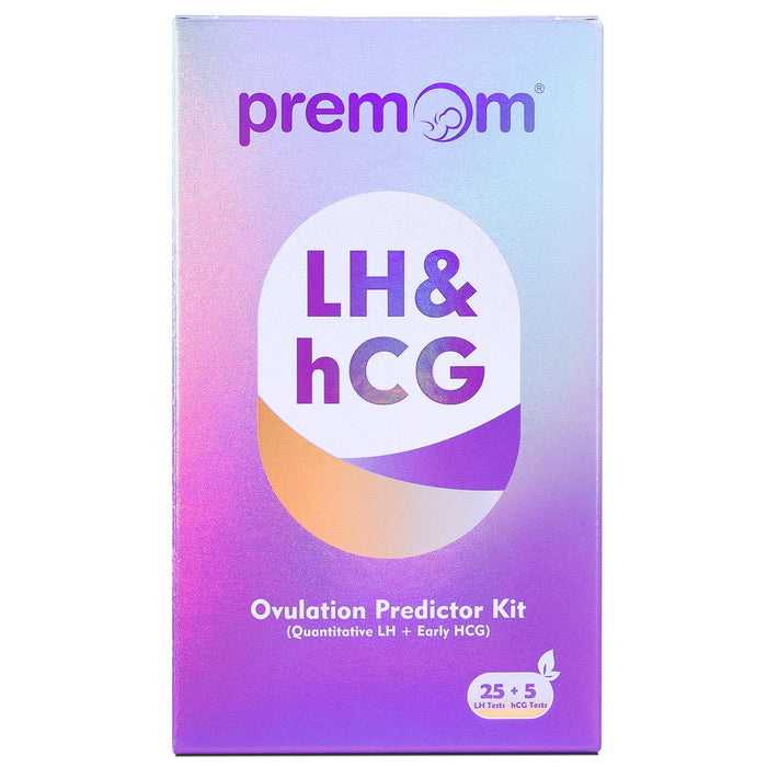 Premom Quantitative Ovulation Predictor Kit – 25 OPK Strips + 5 Pregnancy Strips + Smart Digital Reader App