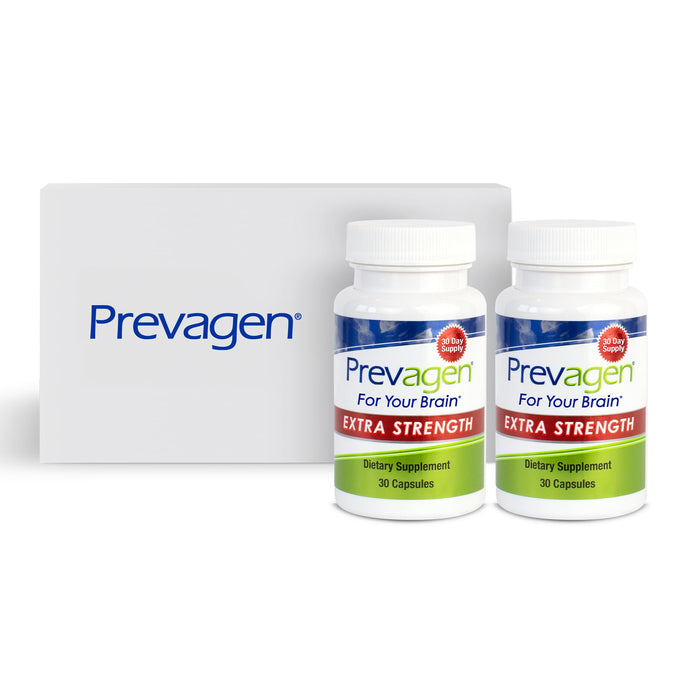 Prevagen Extra Strength 30 Capsules (2 Pack) – Apoaequorin 20mg + Vitamin D3 for Brain Support