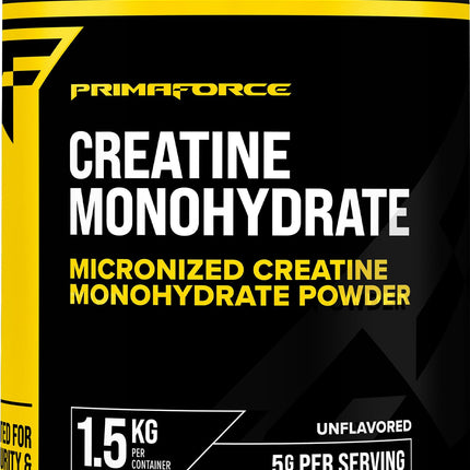 Primaforce Creatine Monohydrate 1.5 KG – Micronized Powder (300 Servings)