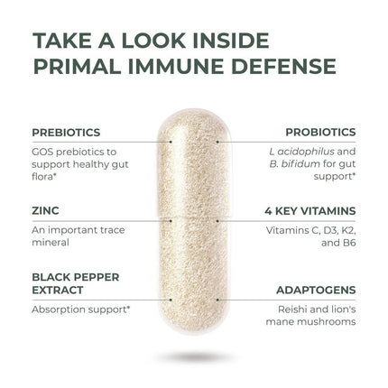 Primal Harvest Primal Immune Defense – 10-in-1 Immune Support (60 Capsules, 2-Pack)