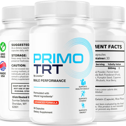 3-Pack Primo TRT Pills – Official PrimoTRT for Men (180 Capsules)