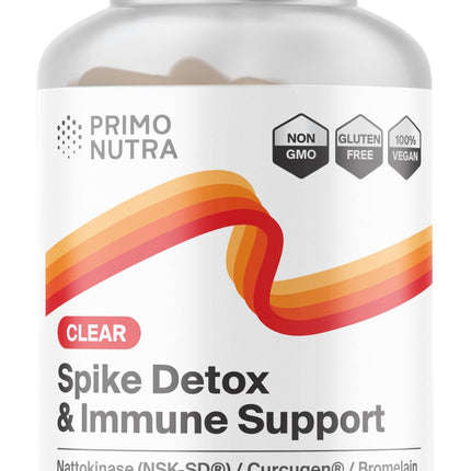 PRIMONUTRA Spike Detox with NSK-SD Nattokinase, Bromelain, Curcugen & Molecular Hydrogen