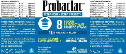 Probaclac Extra Strength Formula - Multistrain Probiotic & Lactic Ferment Complex