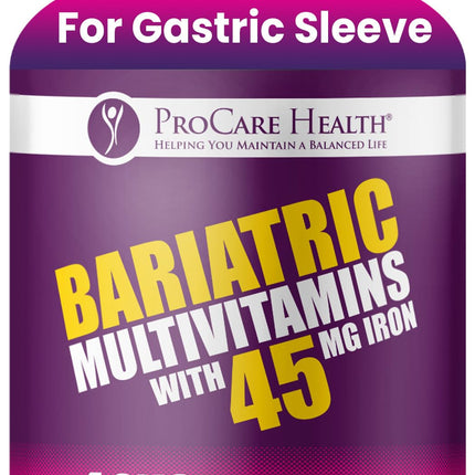 ProCare Health Bariatric Multivitamin 45mg Iron – Once Daily Capsule for Post-Op Support | 90 Capsules, 3-Month Supply