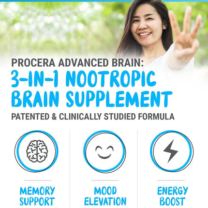 Procera Advanced Brain - Fast Acting (60 Count) | Improve Memory, Focus & Clarity