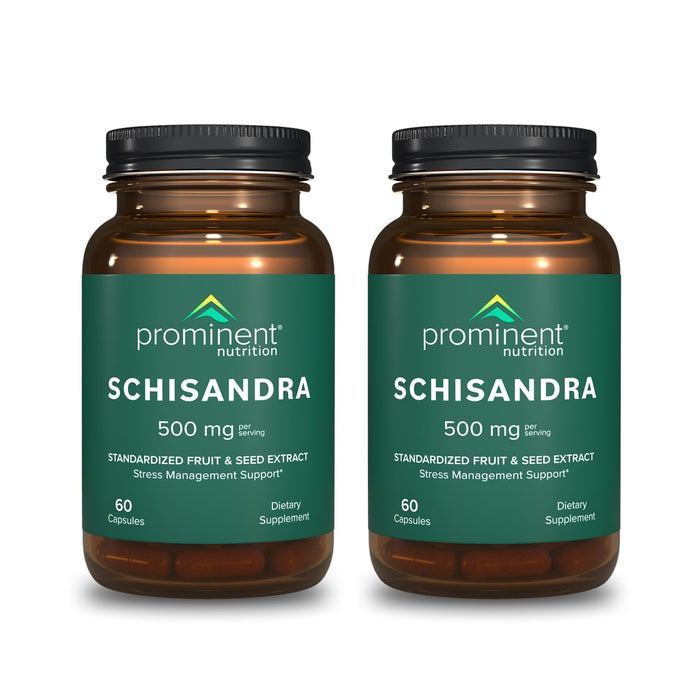 Prominent Nutrition Schisandra Berry Extract – 500 mg Standardized Schisandrins, Pure Schisandra Chinensis, 2 Pack