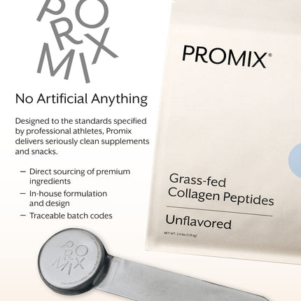 Promix Hydrolyzed Collagen Peptides - Grass-Fed Type I & III, Unflavored, 2 x 2.5 lb | ProMix Nutrition