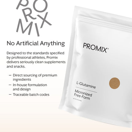 ProMix Nutrition L-Glutamine - Pure Micronized Free-Form, Unflavored, 180 Servings