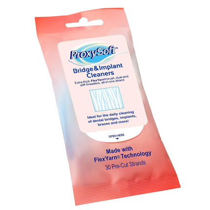Proxysoft Dental Floss for Bridges and Implants – 5 Packs with Threaders