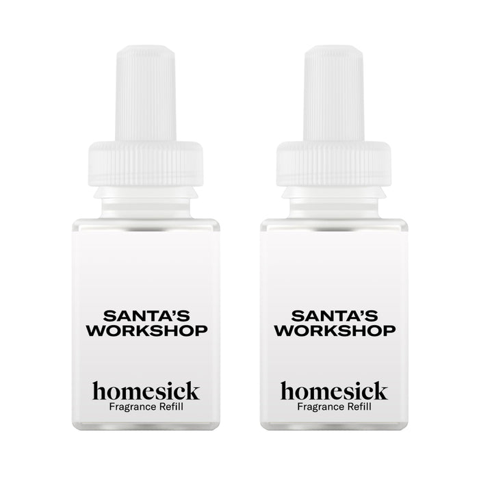 Pura & Homesick Home Scent Refill – Santa’s Workshop (2 Pack) – Smart Air Diffuser