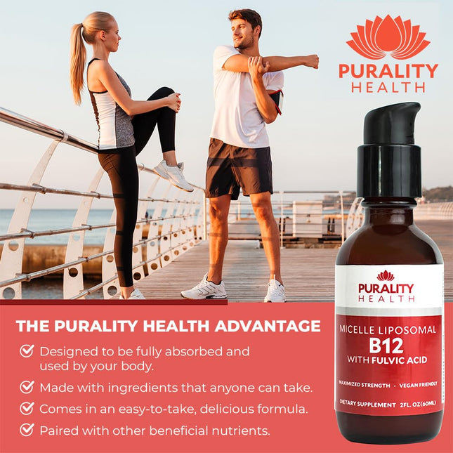 Purality Health Micelle Liposomal Vitamin B12 2500 mcg | Vegan, Methylcobalamin